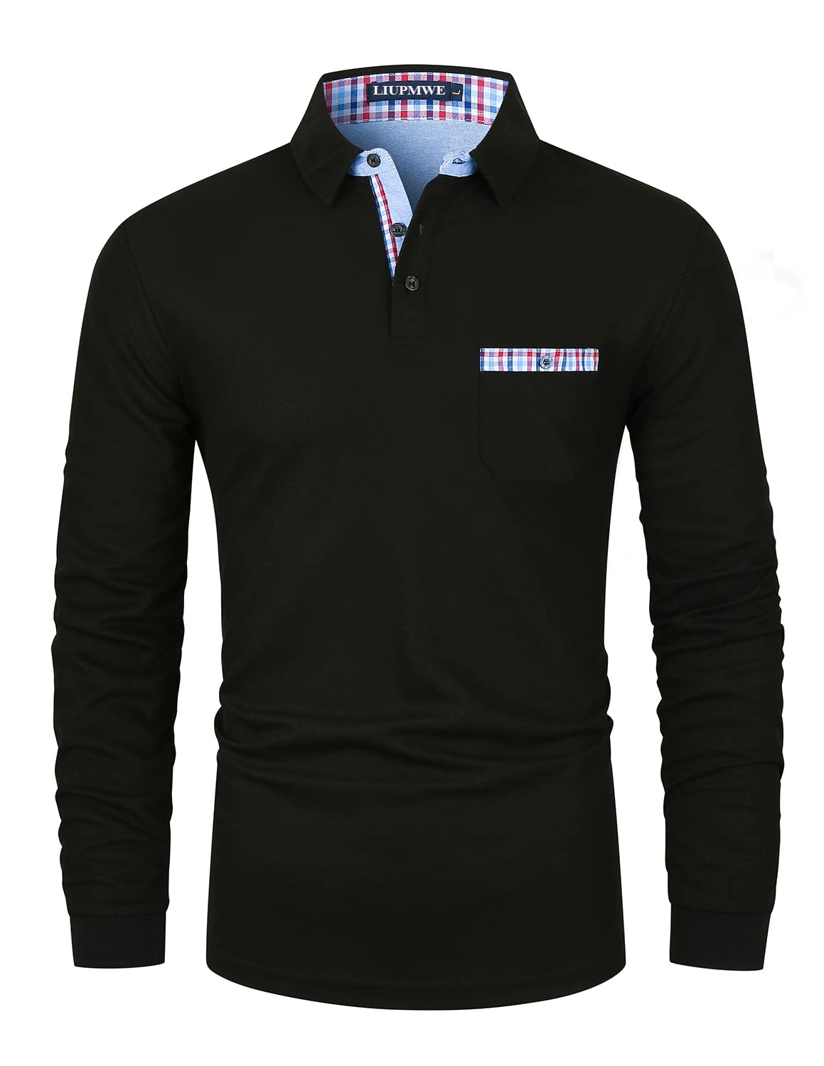 LIUPMWE Polo Shirt, Men's Long-Sleeved T-Shirts, Men's Shirt, Slim Fit, Golf, Sports
