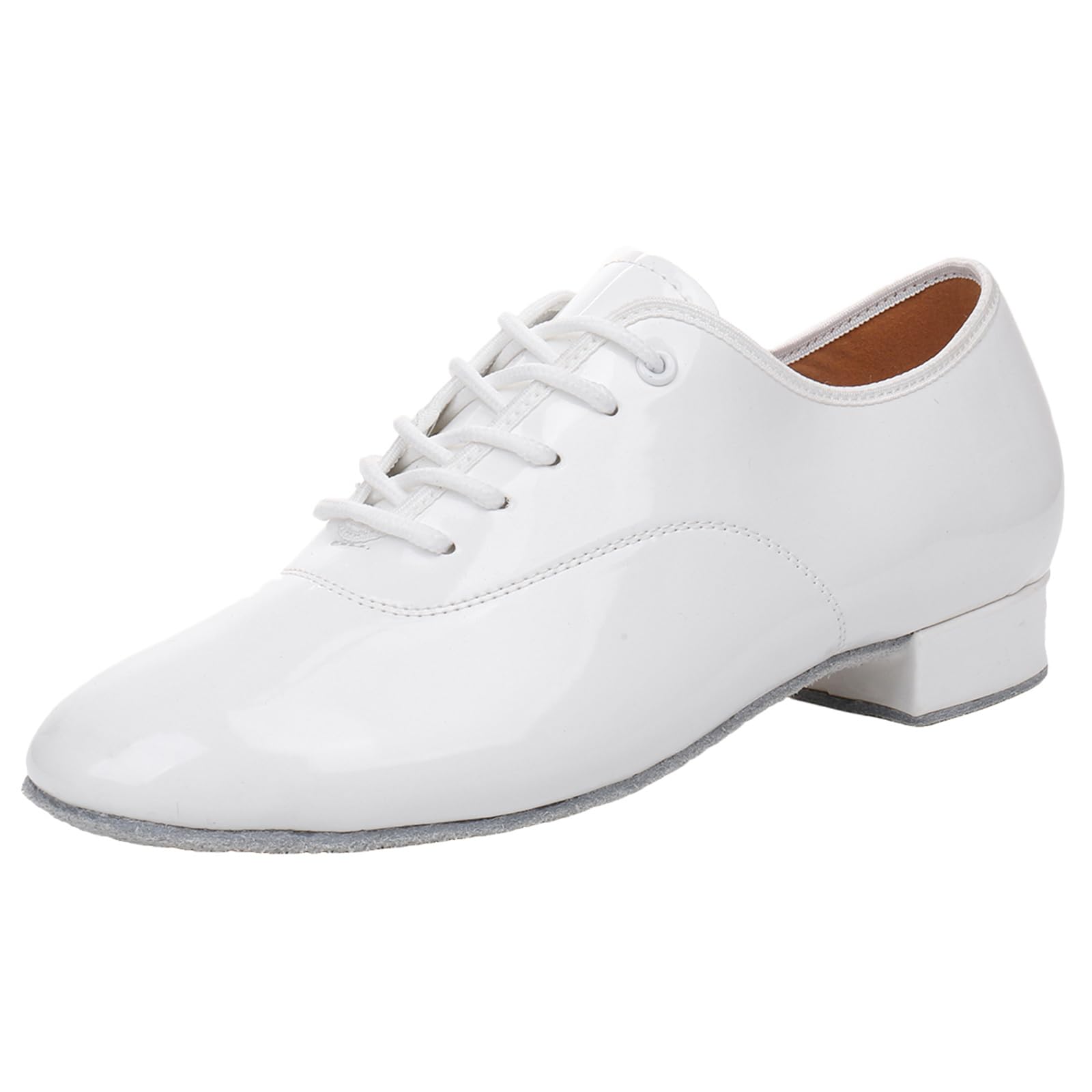 Chaussures De Danse Modernes Hommes Talons Bas Semelle Complète en Daim Chaussures À Lacets D'intérieur pour Salle De Bal Latine