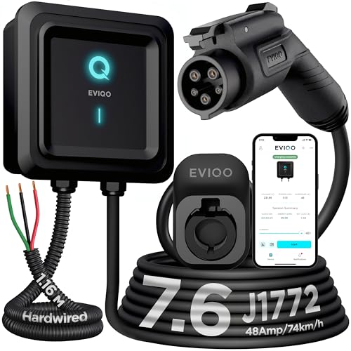 EVIQO Level 2 EV Charger - Home Wall EV Charger Level 2-48 Amp 11...