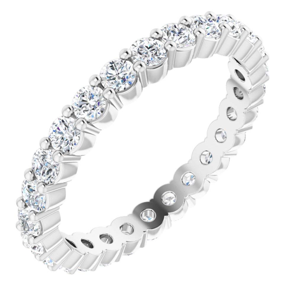 Platinum Diamond Eternity Bridal Wedding Band Ring (7/8 cttw), Size 7