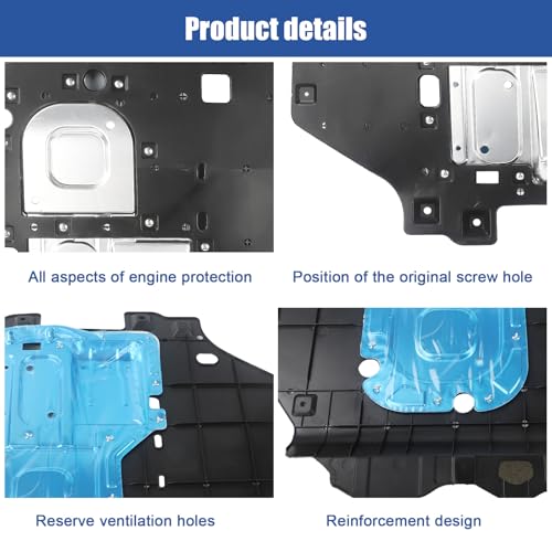 Image of Front Lower Engine Splash Shield 74111T7WA00 Fit for Honda HRV 2016-2022 | Engine Case Guard Under Car Shield Cover MPN HO1228146 Replacement for Engine Splash Guard Underbody Skid Plate