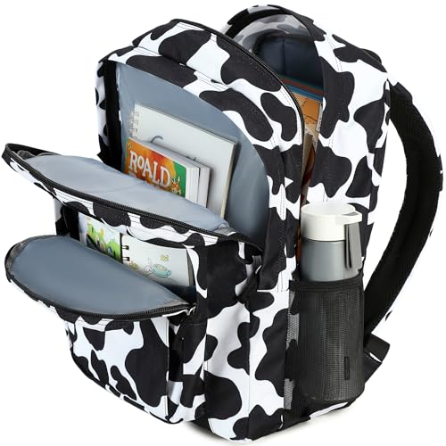 Image of abshoo Classical Basic Cow Print Womens School Backpack For College Teen Girls Water Resistant Bookbag (Cow)