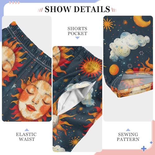 Pajama Pants Sun Face Moons Clouds PJ Bottoms Sleepwear Lounge Sleep Pant with Pockets4