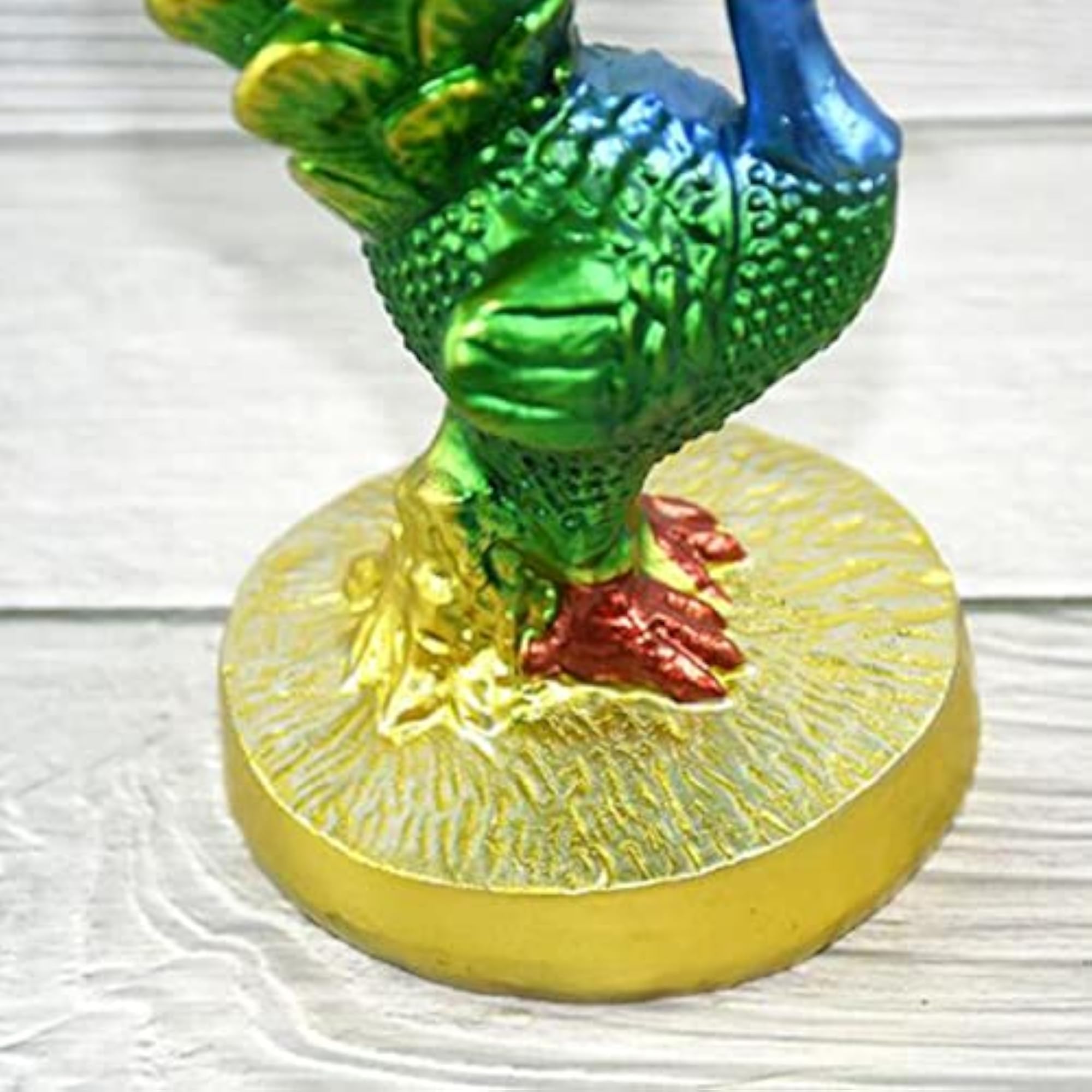 Peacock Candle Holder Sculpture for Table Centerpiece