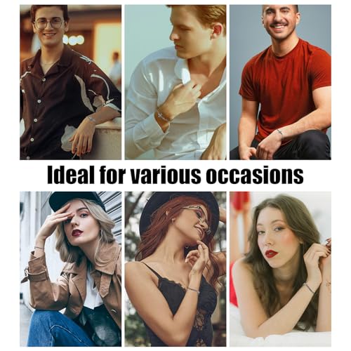 Silver Cross Chain Bracelets for Men Women,Stainless Steel Adjustable Curb Cuban Link Chain Bracelet Stylish Cross Jewelry,Christian Religious Jesus Confirmation Jewelry gifts,7.28-8.66''4