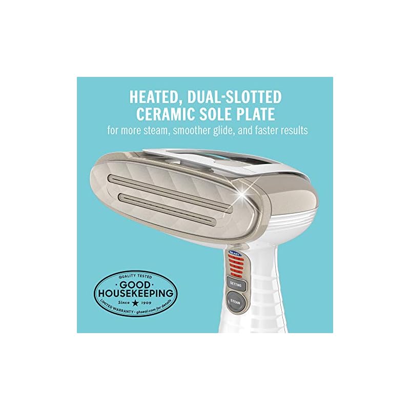 Conair Turbo Extreme Steam Hand Held Fabric Steamer, White/Champagne