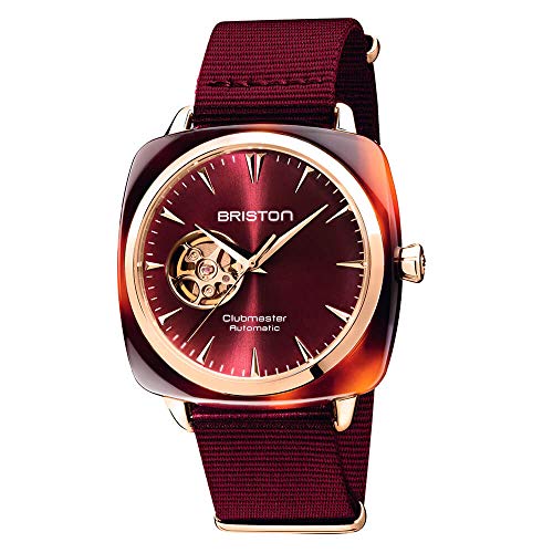 Briston Clubmaster Iconic Acetate Gold Burgundy Dial Watch 19740.Pra.TI.8.NBDX