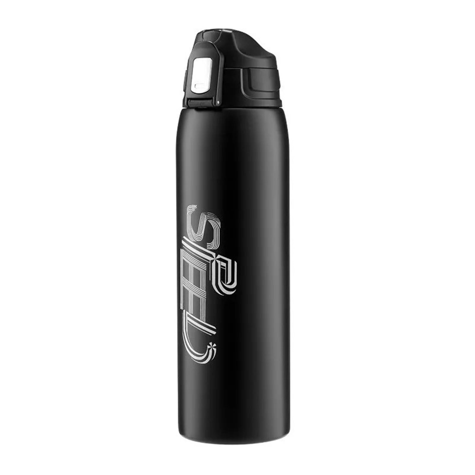 Kubek do kawy YUEKOPOU, podróżny kubek termiczny, 1000 ml/750 ml podwójny sportowy kubek termiczny z torbą kawa i herbata termos kubek podróżny wspinaczka butelka wody termicznej(Black,1000ml)