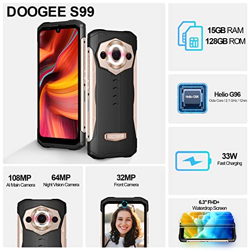 Doogee S99 Outdoor Smartphone 2023, 15GB RAM, 128GB Speicher