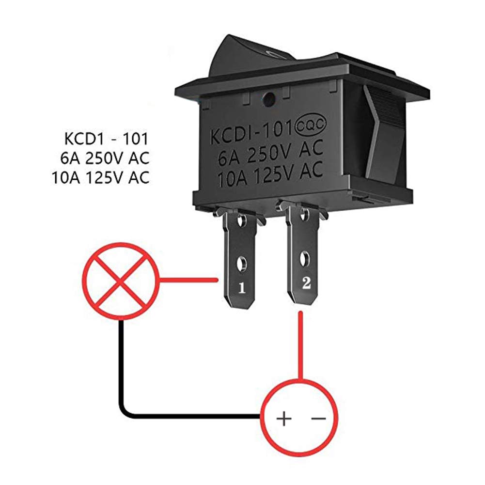 Interruttore A Bilanciere Doppio 6 Pin ON-OFF 16A 125V/250V Con Spia, Compatto Per Luce Barca Casa E Impianti Elettrici