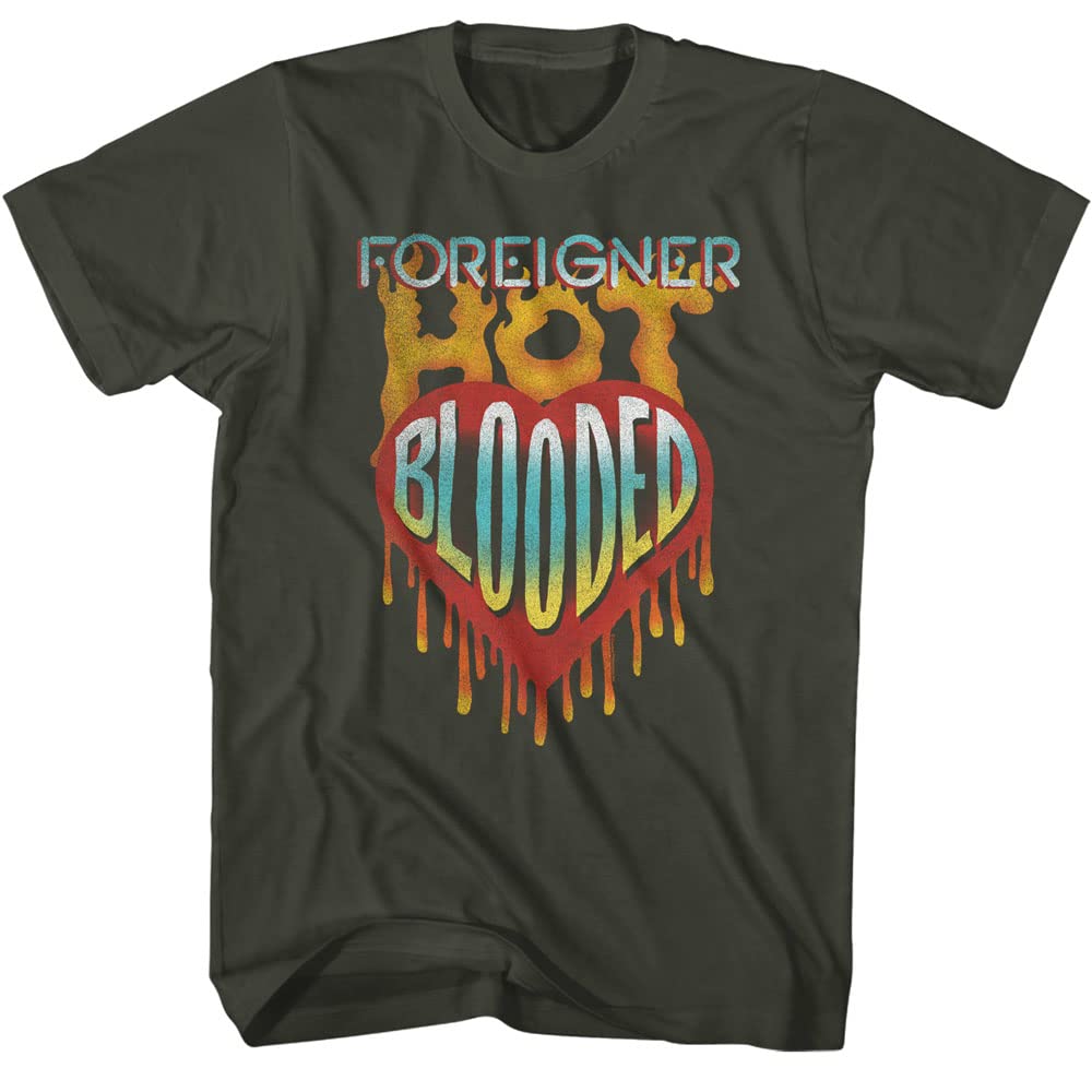 Foreigner 80s Rock Band Hot Blooded Vintage Style Adult Short Sleeve T Shirts Graphic Tees