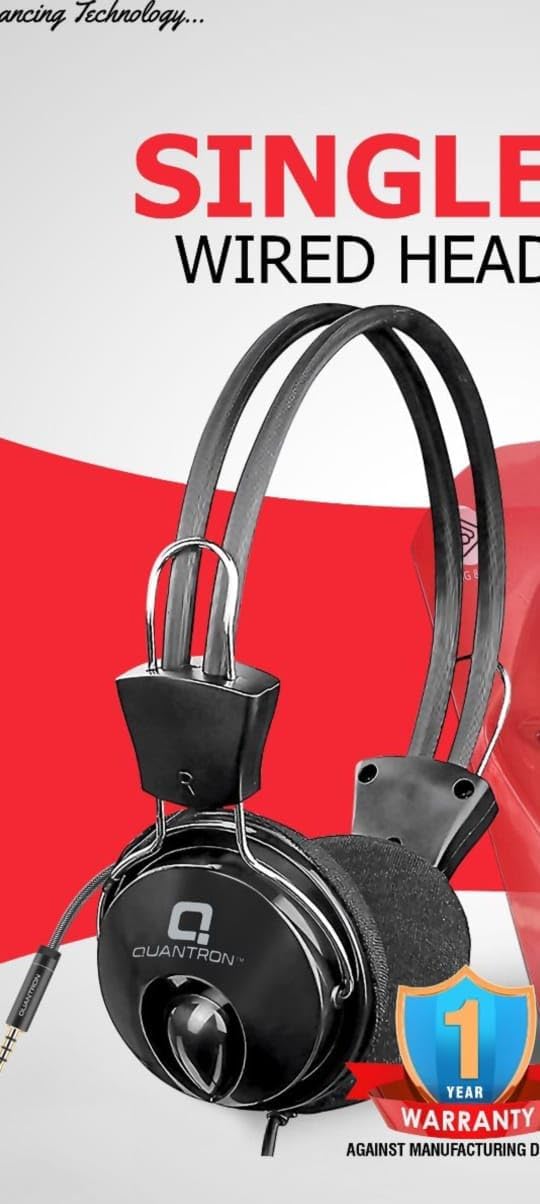 QUANTRON QHP-355 Dual Pin Wired Headphone Sound with Noise Isolation | Comfortable Over-Ear Design | 3.5mm Dual Pin for Clear Audio-image-8