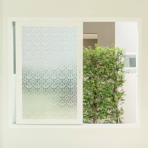 Vinilo decorativo para ventana con patrón Barroco 25 x 17 in miniatura 3