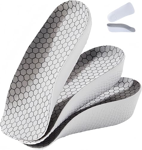 3 Pairs Height-Increasing Insoles，Height boosters，Heel Lifts for Shoes,Orthopedic High Pads，Arch Support Inserts for Men and Women,(Gray，0.6'/1'/1.4' Height) (0.6/1/1.4 Inch)