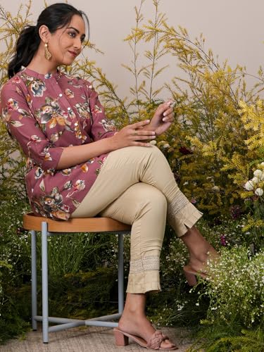 Image of Libas Womens Printed Silk Blend A Line Kurti for Women Suit