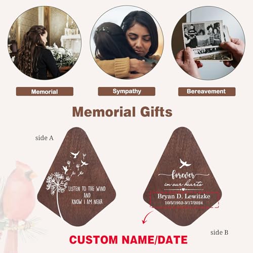Image of ASTARIN Personalized Wind Chimes for Outside Deep Tone,Customized Windchime Outdoors, Chimes for Outdoors,Sympathy Wind Chimes Memorial for Mom Dad, All Metal Wind Chime