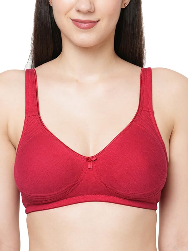 Image of Inner Sense Organic Cotton Bamboo Bra for Woman with Concentric Stitches I Full Coverage Bra for Heavy Bust with Side Support I Non Padded Innerwear with Wire-Free Design