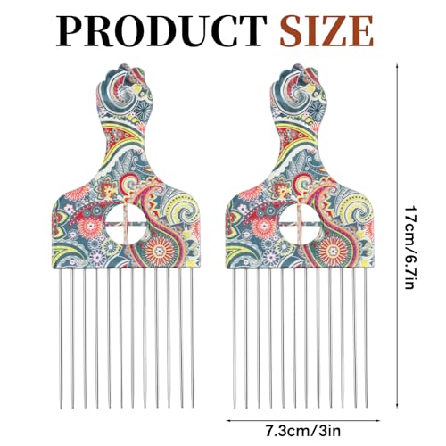 Set de 2 Peines profesionales de acero inoxidable miniatura 2