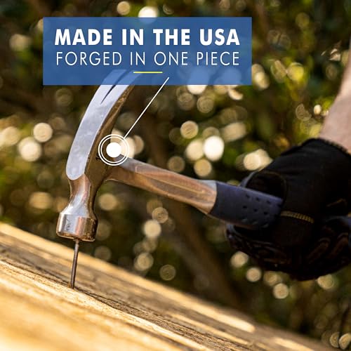 ESTWING Hammer - 16 oz USA Made Straight Rip Claw Hammer with Smooth Face & Shock Reduction Grip - E3-16S - Image 5