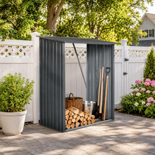 JT 5 x 3 FT Metal Firewood Rack