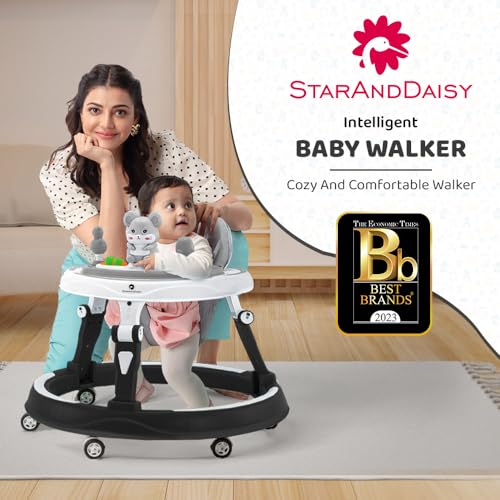 StarAndDaisy 360 Baby Walker 6-24 Months / 7 Level Height Adjustment Walker for Kids Boy and Girl with Intergrated RGB Lights, Switchable Food & Musical Toy Tray/Premium Baby Activity Walker (Image - 2)