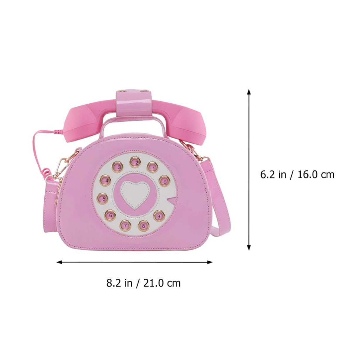 Beavorty Borsa a Tracolla a Forma di Telefono, in Pu Bianco, Stile Retrò