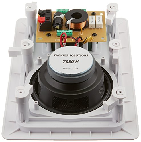 Theater Solutions Ts50W In Wall Speakers Surround Sound Home Theater Pair, White, 5.25-Inch #TOP5