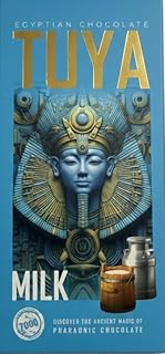 Egyptian Tuya Chocolate – Milk Chocolate with Smooth and Creamy Taste with Luxurious Pharaonic Touch – Delicious Bar for Milk Chocolate Lovers and Light Taste 65g