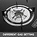 Happybuy 36x21 inches Built in Gas Cooktop 5 Burners Gas Stove Cooktop Tempered Glass Cooktop Gas Hob With Liquid Propane Conversion Kit Thermocouple Protection and Easy to Clean