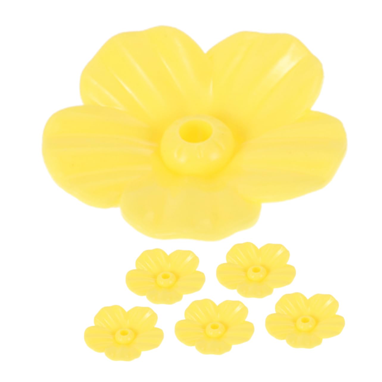 Abaodam 6Pcs Hummingbird Feeder Flowers Replacement Parts Durable Plastic Bird Feeding Ports Realistic Flower Design for Outdoor Bird Supply Fits Hummingbird Feeders