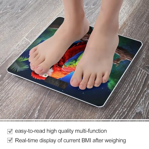 Báscula de baño digital con pantalla LCD grande y cuerpo de vidrio templado miniatura 5