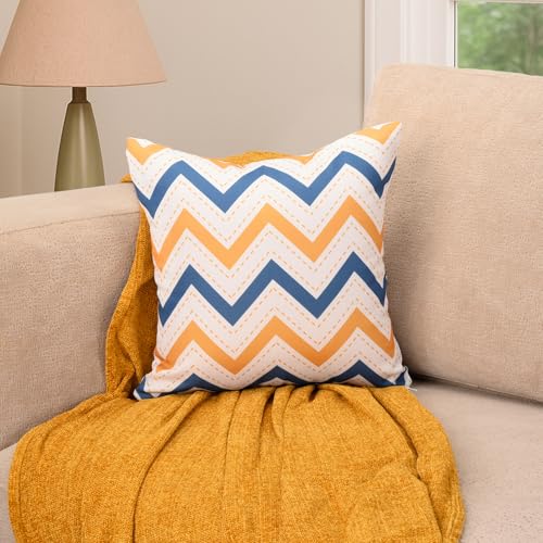 Image of Wakefit Printed Cushion Cover | 16X16 inch | Set of 5 | Multicolour Throw Pillow Covers | Machine Washable | Pattern Dust