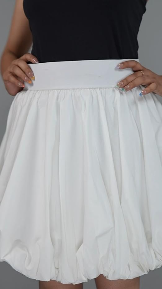 Buy Muvazo always love Skirt | High waist poplin balloon Buy Muvazo always love Skirt | High waist poplin balloon