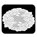 Orange Oval crochet filet doily with roses in cotton 16.9x12.5 inc (43x32 cm) - Made in ITALY