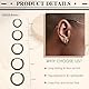 MILACOLATO Kleine Creolen Ohrringe für Damen Herren Chirurgenstahl Knorpel Huggie Ohrringe Snug Lobe Nase Lippen Daith Helix Piercing Schmuck Winzige Hoop Hinged Schläferohrringe schwarz