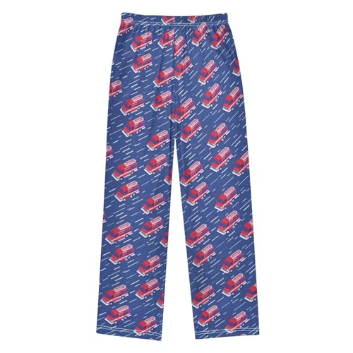 Red Ambulances Pajama Pants Soft Sleep Bottoms Long Pjs S2