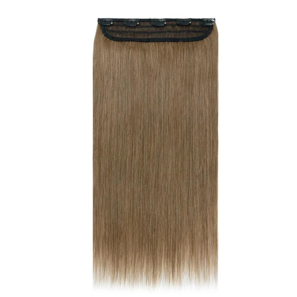 Jednoczęściowe dopinki do włosów z prawdziwych włosów, brazylijskie włosy Remy, z 5 klipsami, szybkie nakładanie (40 cm)