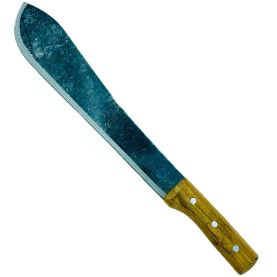 Machete Professionale con Fodero - Lama in Acciaio e Manico in Legno - Strumento da Taglio Outdoor Resistente per Campeggio (Art. 317 Machete)