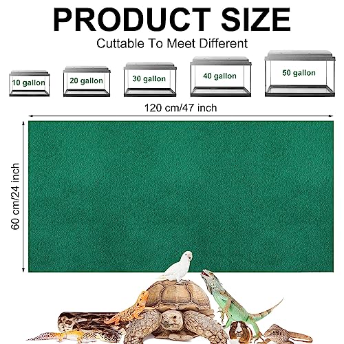 Haull HAULL-BEDDING-96 4 Pcs 24 Inch X 47 Inch Reptile Carpet Pet Terrarium Floor Liners Bedding Substrate Liner Supplies Reptile Cage Mat Tank Accessories thumb #4