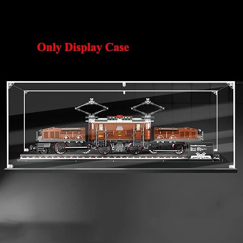 Miniatura 3 de Vitrina de acrílico para Lego 10277 a prueba de polvo transparente vitrina para (locomotora de cocodrilo) (modelo de bloque de construcción no