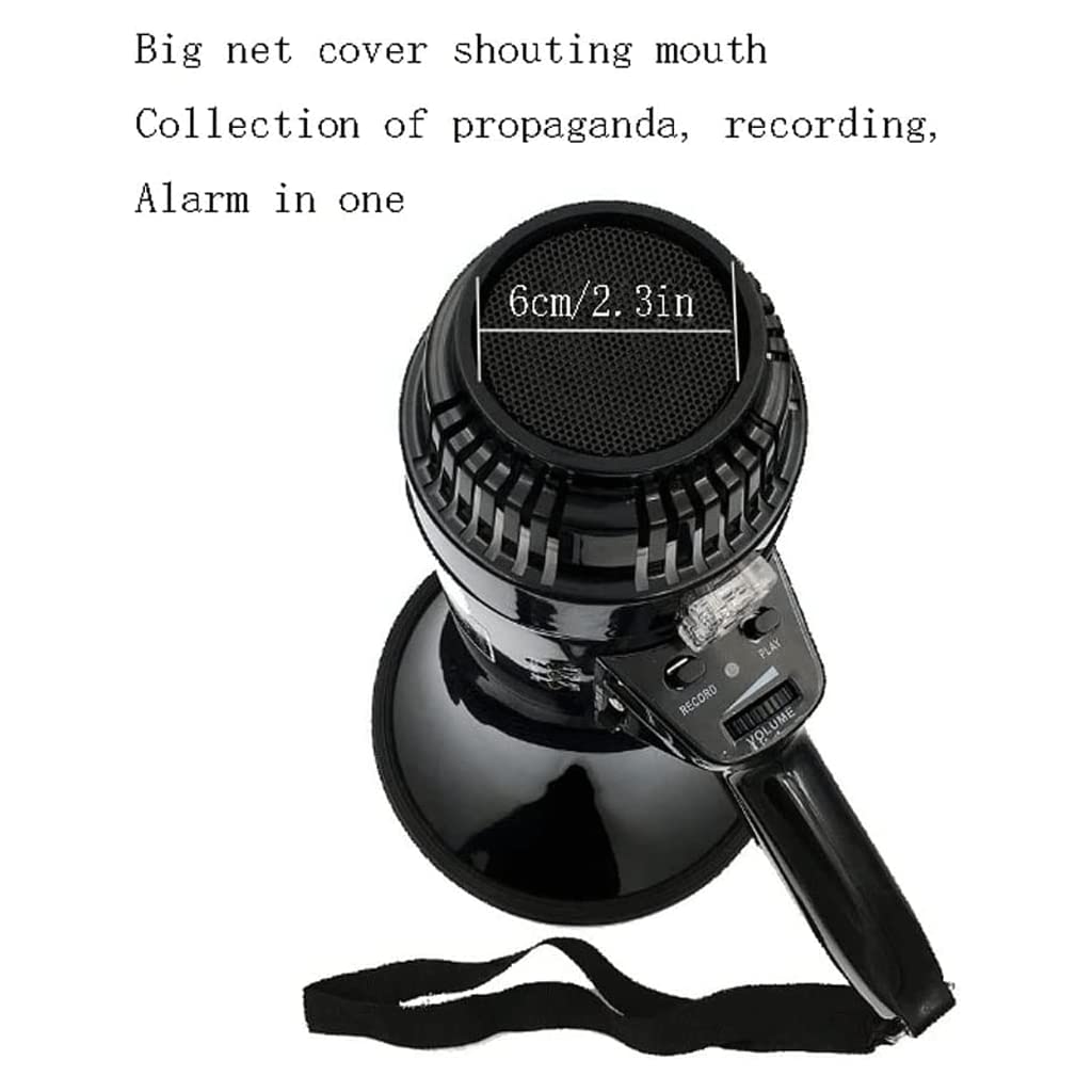 Interessante Altoparlante Bullhorn 35w Altoparlante ad alta potenza Megafono portatile con sirena integrata Controllo del volume regolabile Megafono Altoparlante leggero