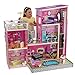 KidKraft 65833 Casa de muñecas de madera Uptown para muñecas de 30 cm con 36 accesorios incluidos y 3 niveles de juego