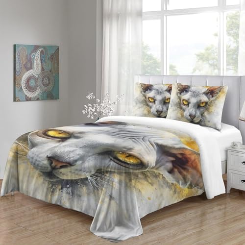 Housse de couette chat sans poils doux pour réchauffer les nuits de garçons - 5