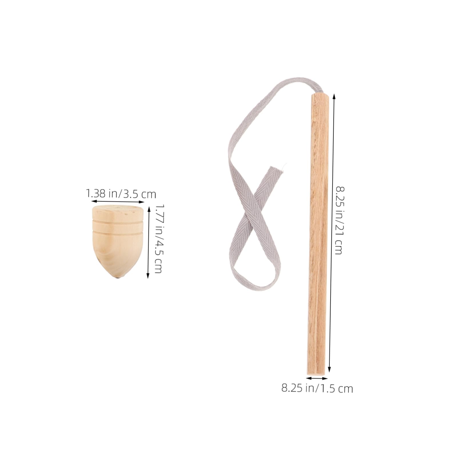 Kisangel DIY Natural Wood Spinning Tops 2 Sets Traditional Gyro Toys for Boys and Girls Gyro Playthings