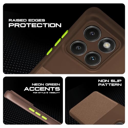 Image of AIBEX Premium Back Cover Case Compatible for Motorola Edge 70 Pro Plus 5G / Motorola Edge 70 Pro 5G|Scratch & Drop Tested Shockproof Matte Texture Case with Soft Microfibre Lining|Slim Fit - Brown