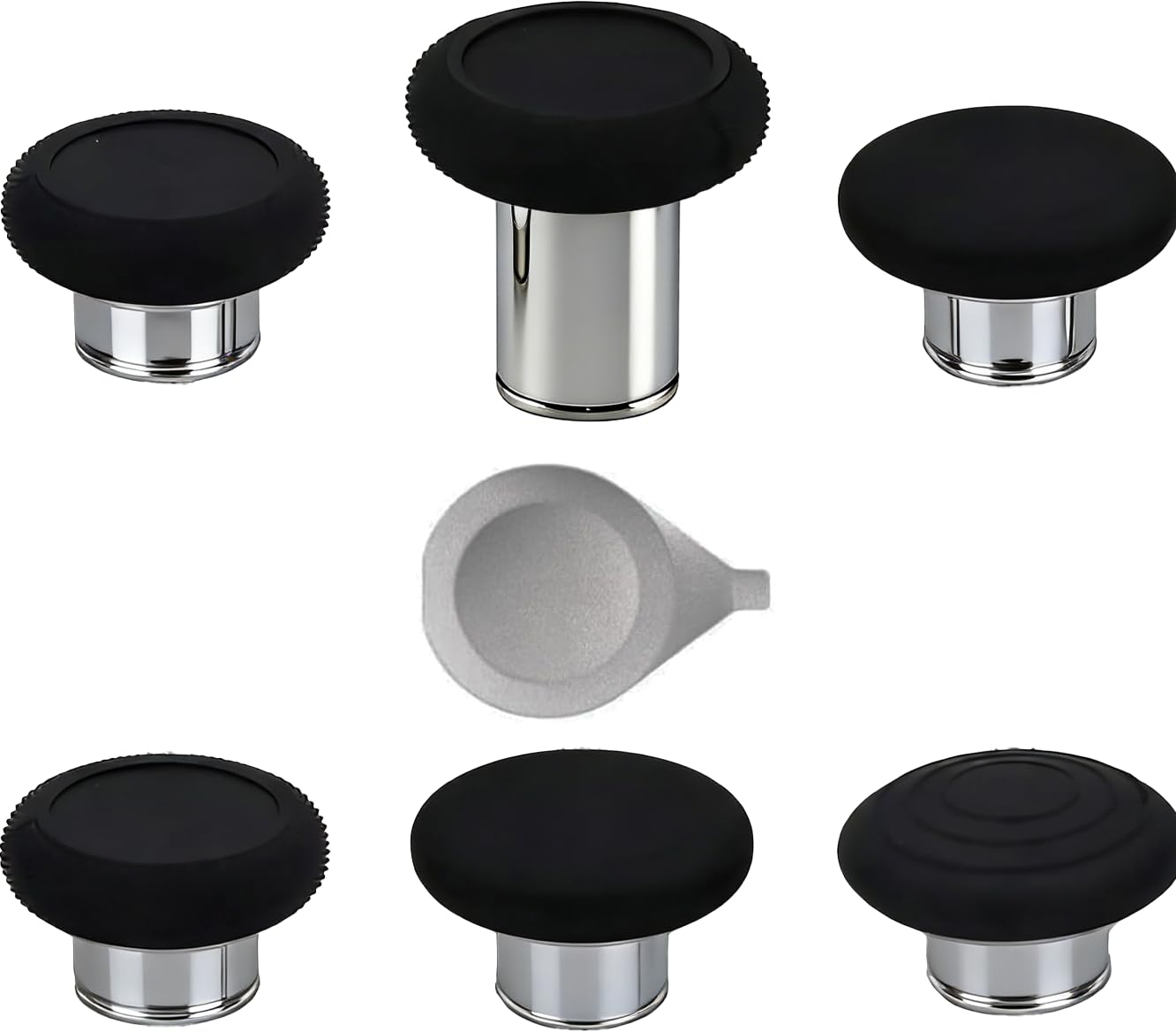 7 in1 elite 2 controller thumbsticks replacement for xbox one elite 2 controller, swap thumbsticks caps for xbox one elite 2, analog joysticks cover for xbox one elite series 2 (black)