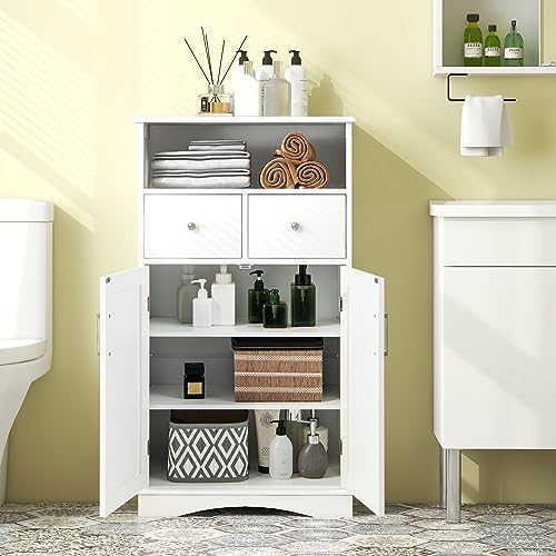 COSTWAY Armadio da Terra con 2 Porte, Mobile da