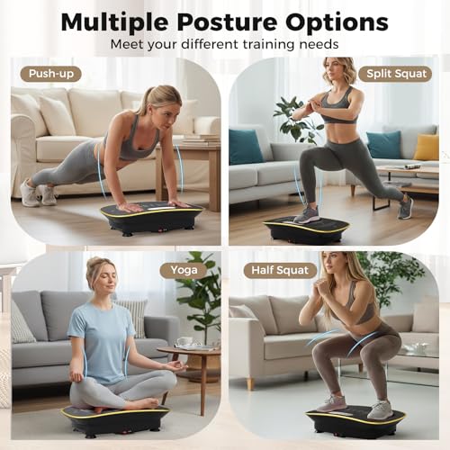 Image of GYMAX Vibration Plate Exercise Machine-10 Level Intensity, LED Display & Remote Control, Body Vibrating Plates Stand Shaking Platform Fat Burning Machine