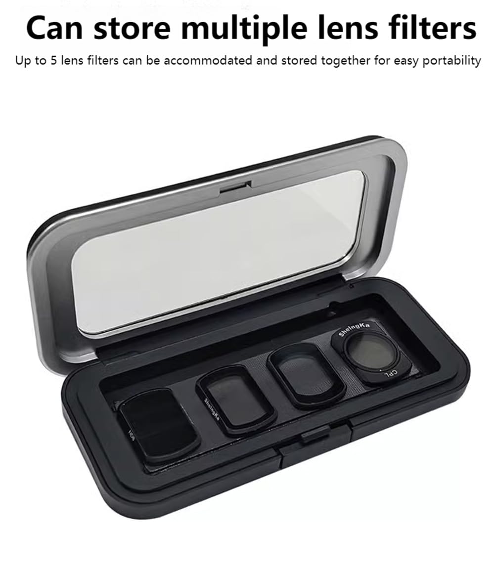 przenośna magnetyczna walizka do przechowywania dla DJI Osmo kieszonkowy filtr 4/3, akcesoria do aparatu, organizer na podróż, może przechowywać 5 kieszeni