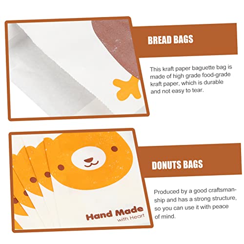 UPKOCH 300 Unidades De Embalagem De Pão Envelhecido Saco Longo Rosquinha Pão Baguetes De Comida Bols